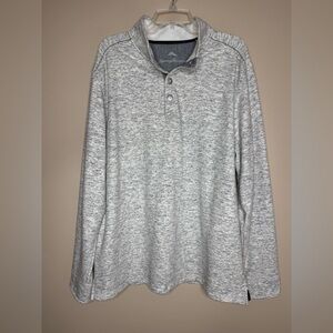 Tommy Bahama 1/4 Snap Mock Pullover Size XL Heathered  Gray